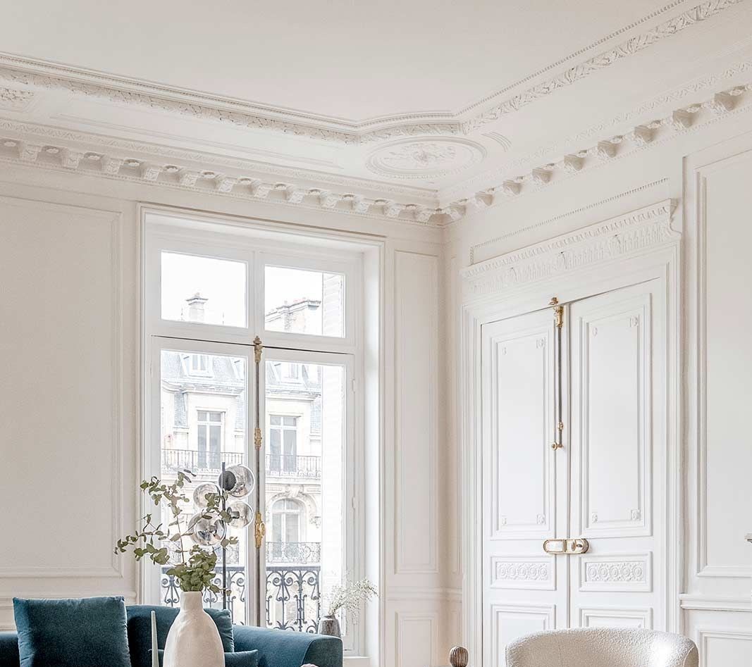 Peinture salon élégant — projet résidentiel à Genève